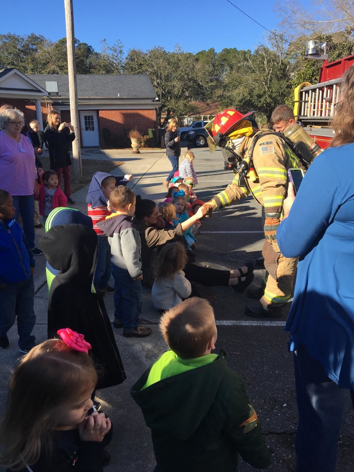 Captain D. Roberson performing a Static Truck Display for the public.