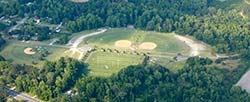 An aerial view of Barnet Park.